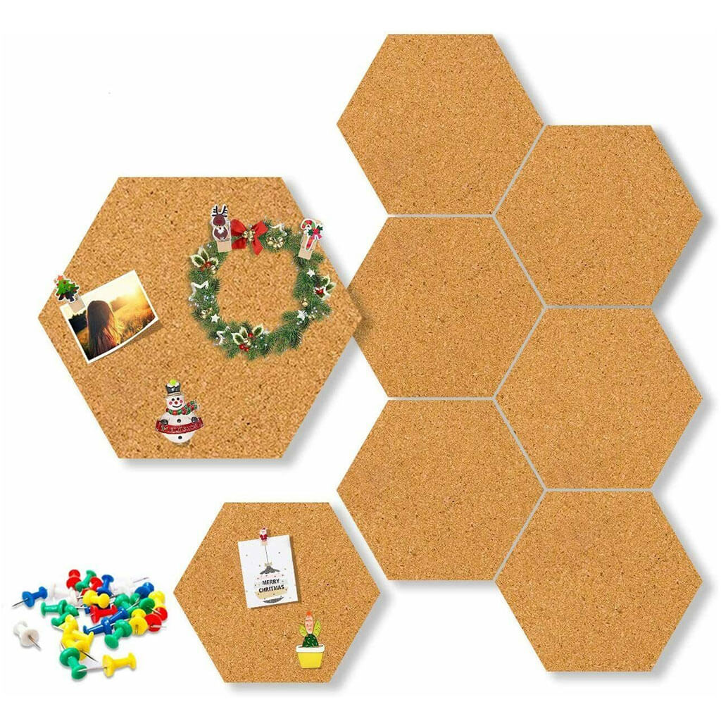DIY Shop Hexagon Cork Board Tiles Set