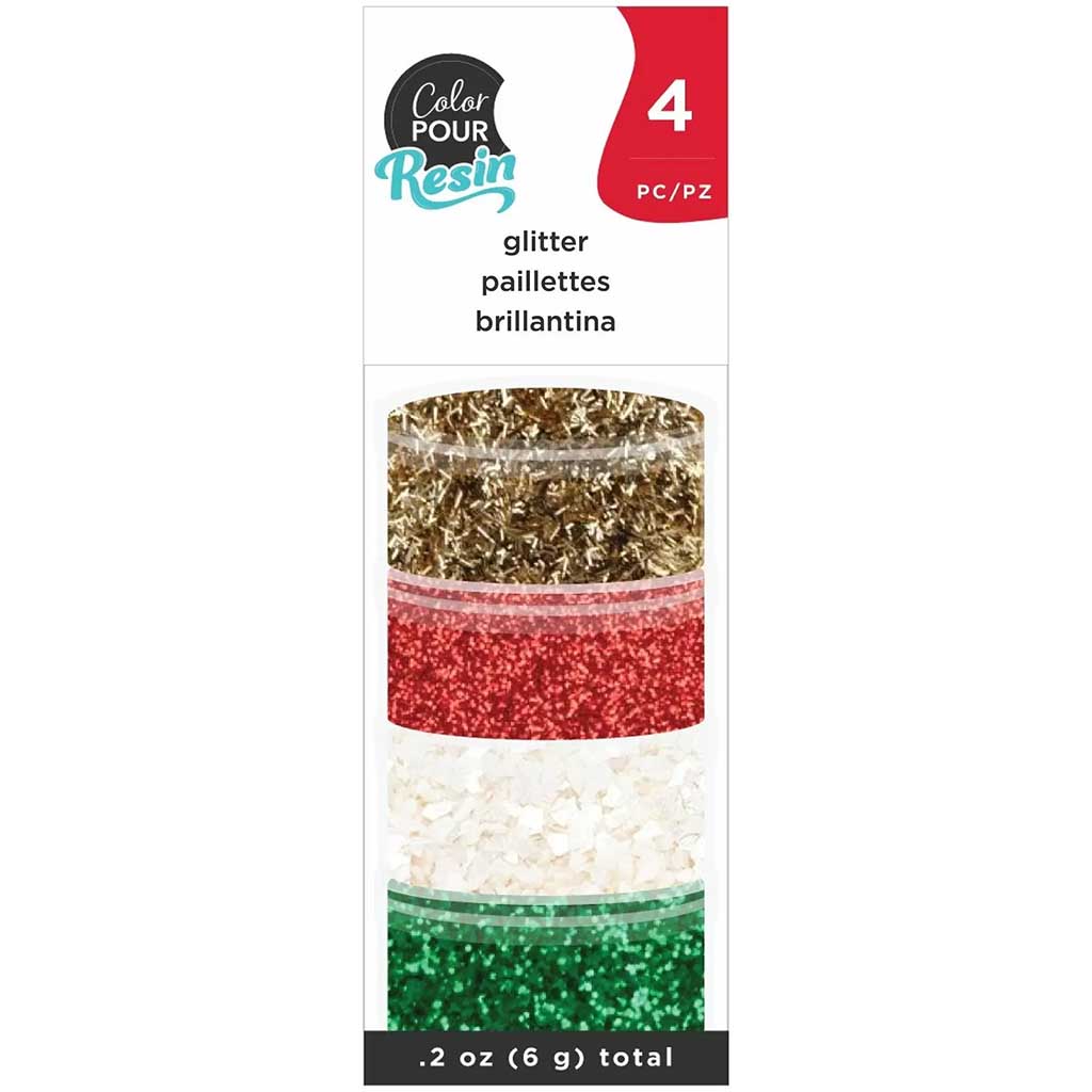 Color Pour Resin Mix Ins Holiday Glitter