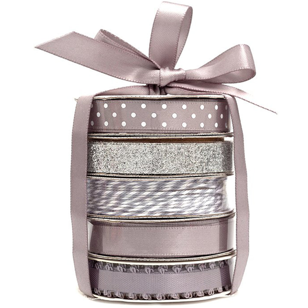 Ribbon Spool 5pk Gray