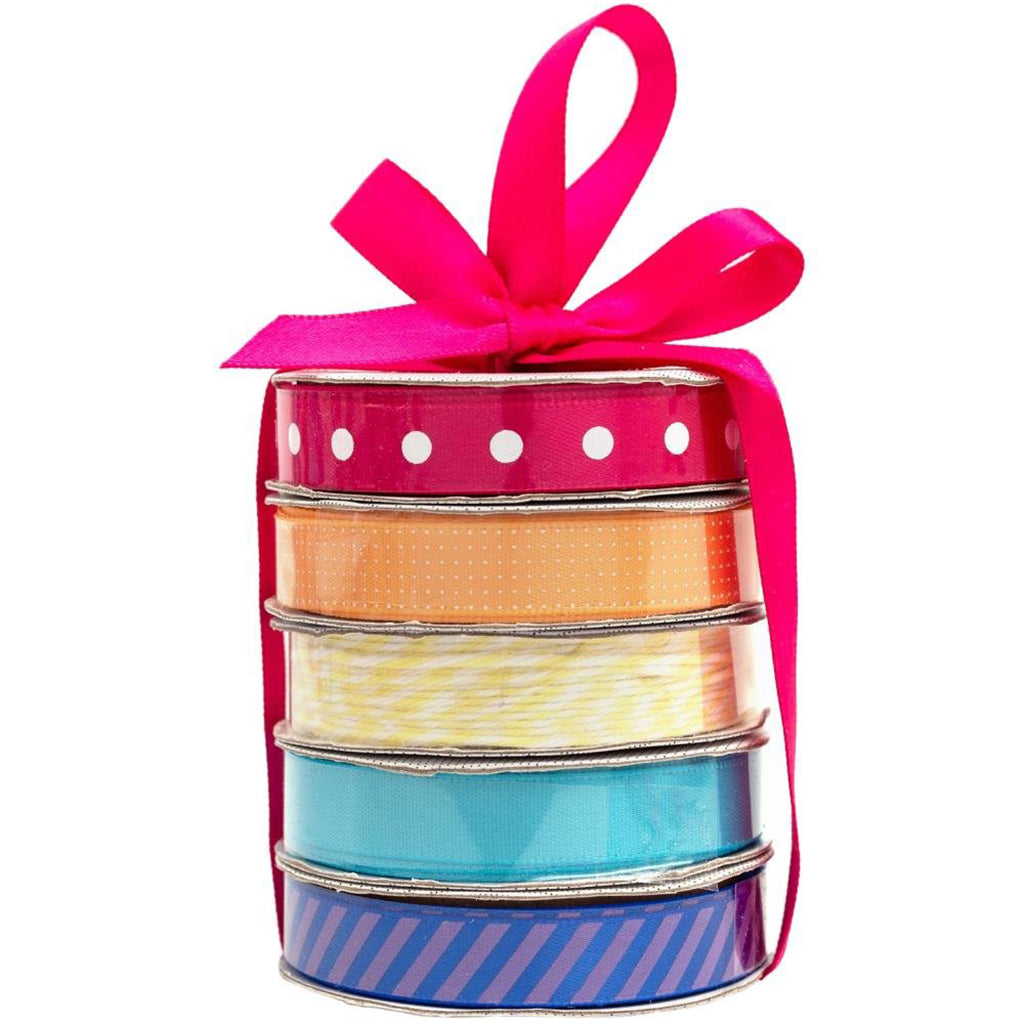 Ribbon Spool 5pk Gray