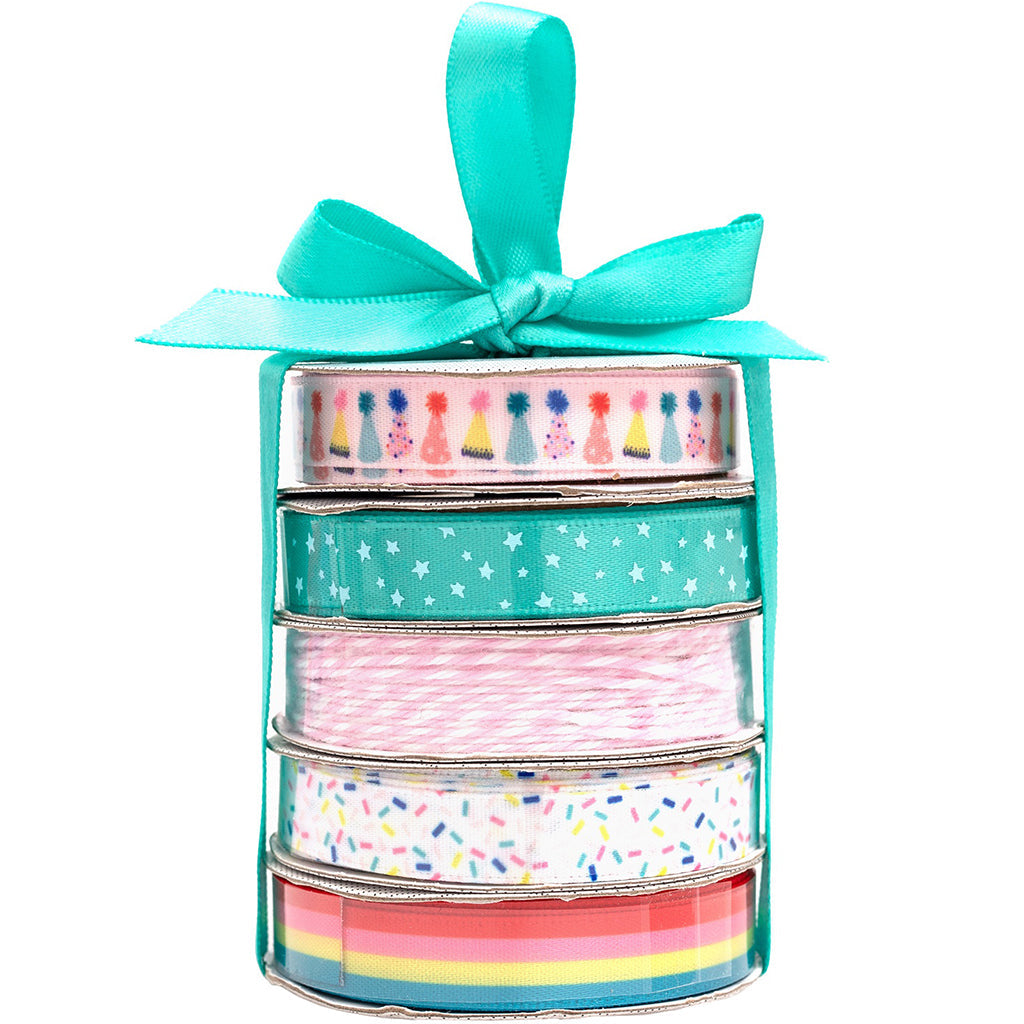 Ribbon Spool 5pk Gray