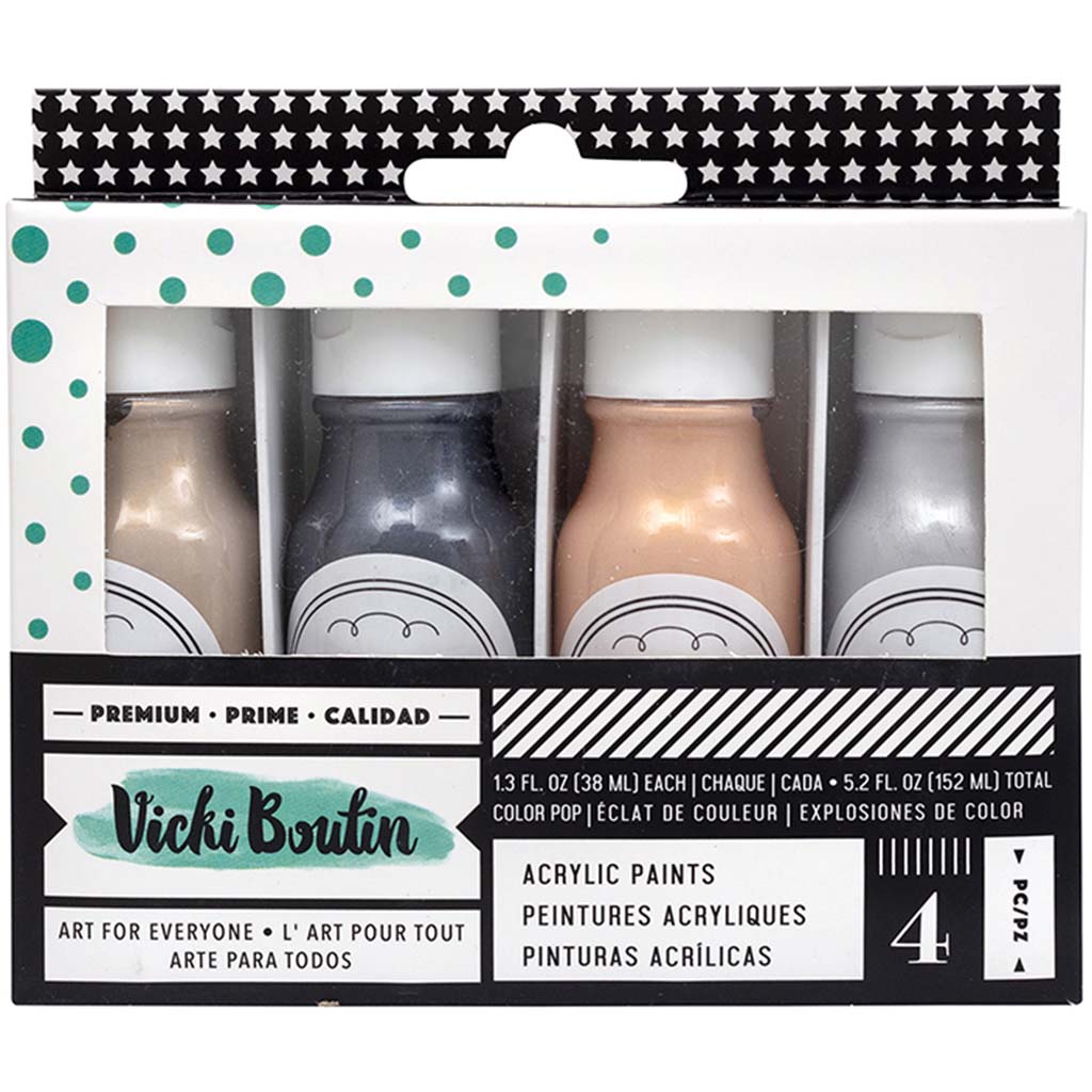 Color Pop Paint-Metallic 1.3oz 4pk