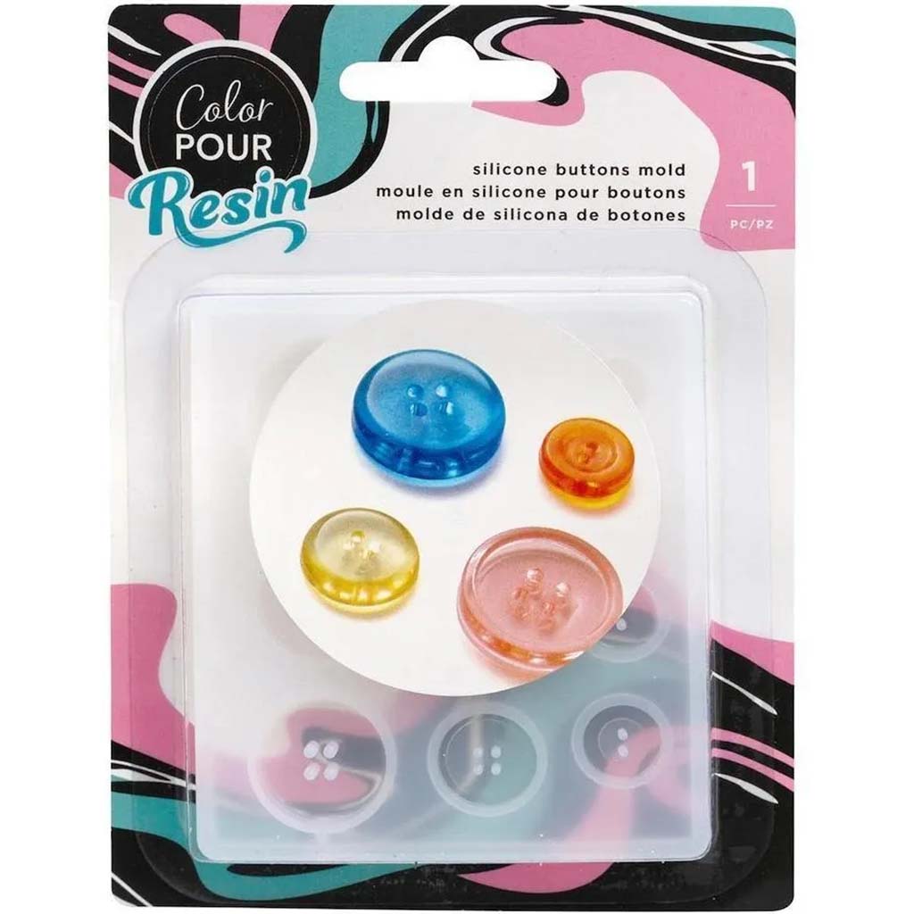 Color Pour Silicone Buttons Molds