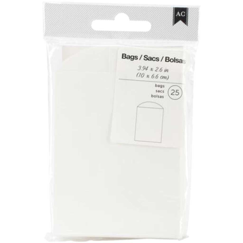 Mini Bag Envelopes White 25pc