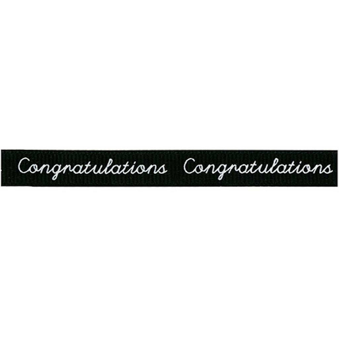 Congratulations Printed Adhesive Ribbon 3/8 Inch Gift Wrapping