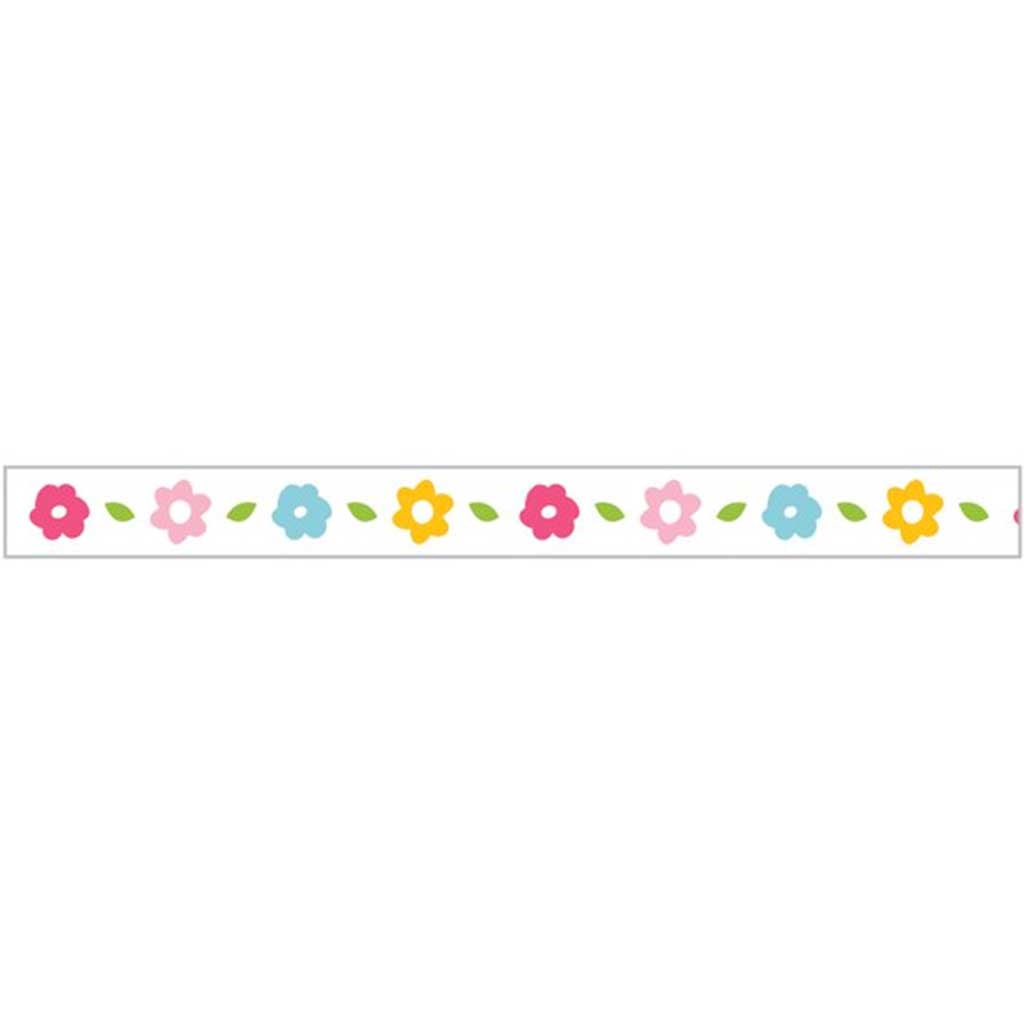 Floral Adhesive Ribbon 3/8 Inch | Decorative Flower Ribbon