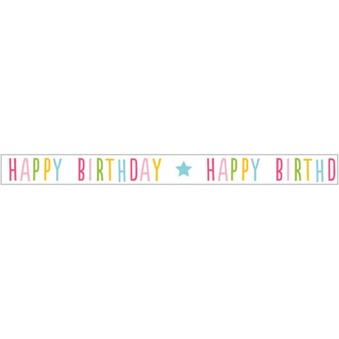 Happy Birthday Adhesive Ribbon 3/8 Inch