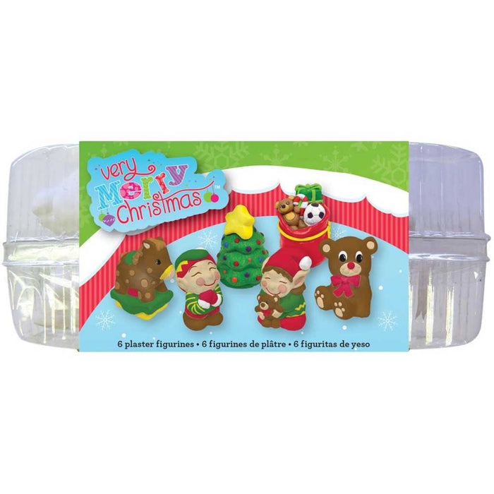 Colorbok Christmas Elves Plaster Figurines Value Pack Craft Kit