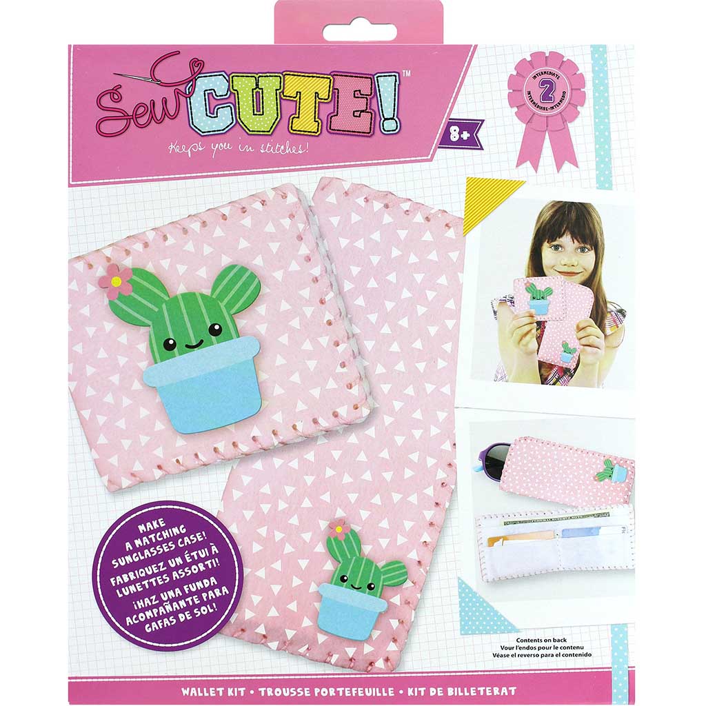 Sew Cute Felt Wallet Kit Cactus