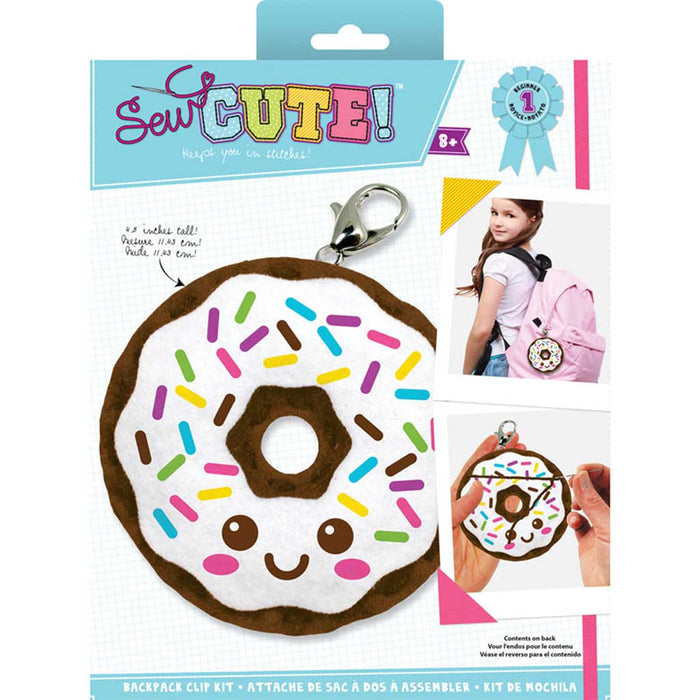 Colorbok Sew Cute! Felt Backpack Clip Kit- Mini Donut