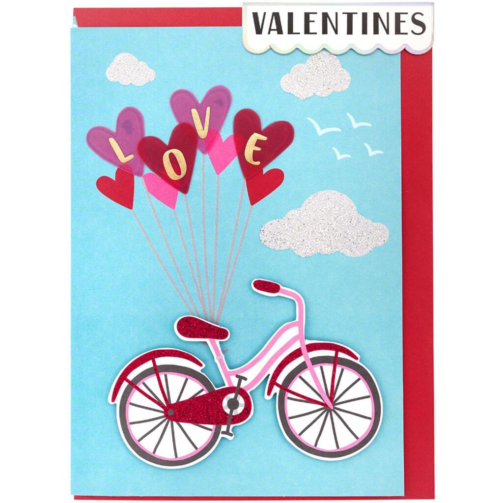 Greeting Card Valentine Bicycle