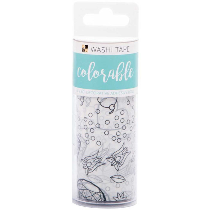 DCWV Colorable Washi Tape Highlights 4in x 60in Adhesive Roll