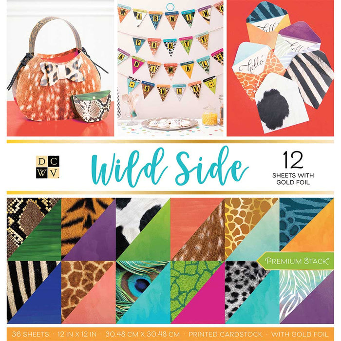 DCWV Confetti Cardstock Stack 12x12 Double-Sided Paper Pad 36 sheets