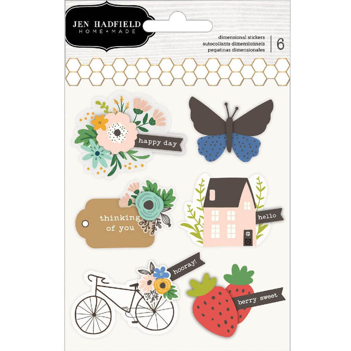 Jen Hadfield 6pcs Along The Way Layered Stickers