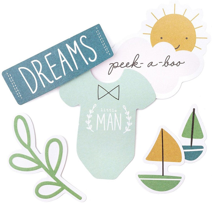 Pebbles Peek-A-Boo Icons Ephemera Girl Die Cut Embellishments