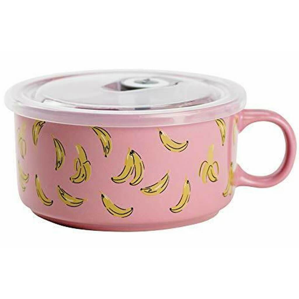 Bananas Souper Mug with Lid 22oz