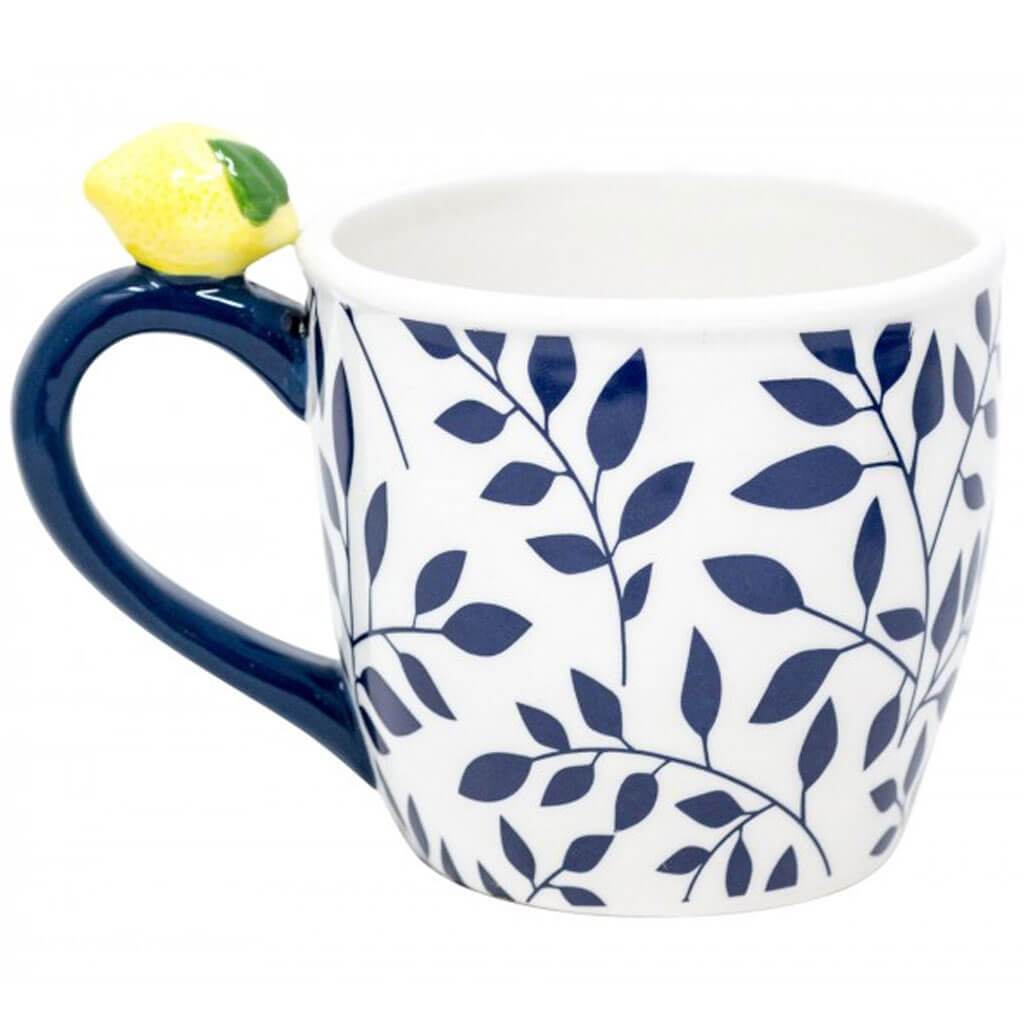 Leaf Pattern with Lemon Mug 18oz