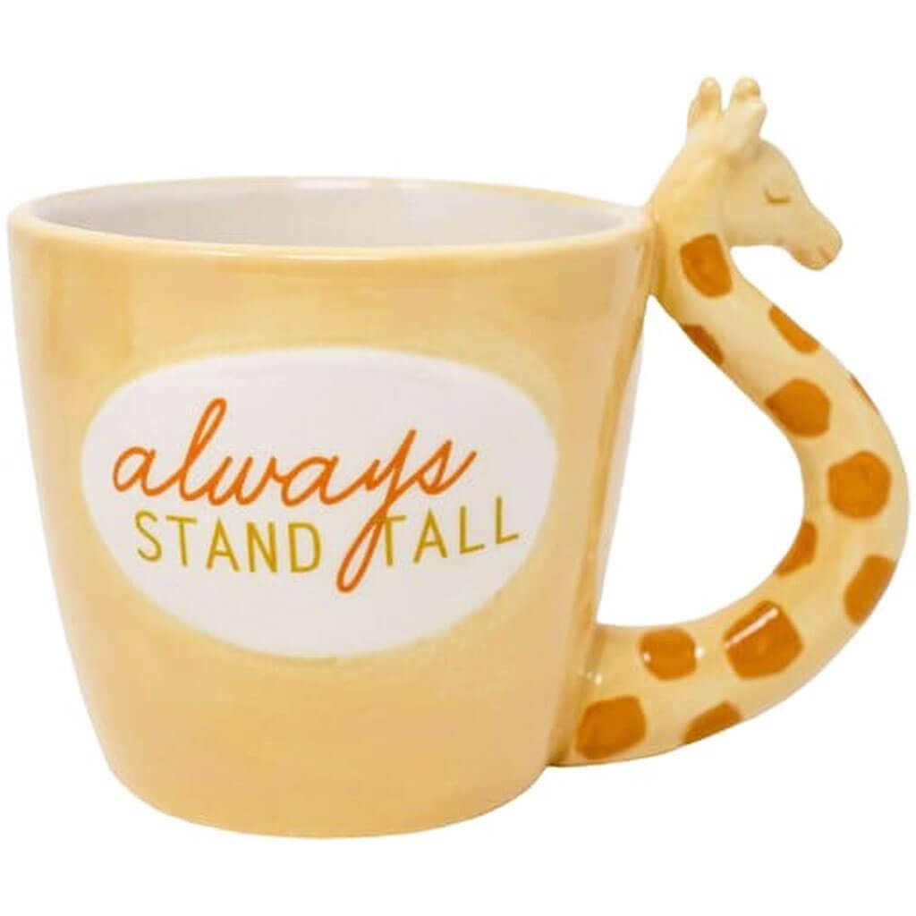 Always Stand Tall Giraffe Handle Mug 18oz