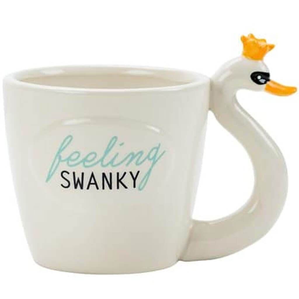 Feeling Swanky Swan Handle Mug 18oz