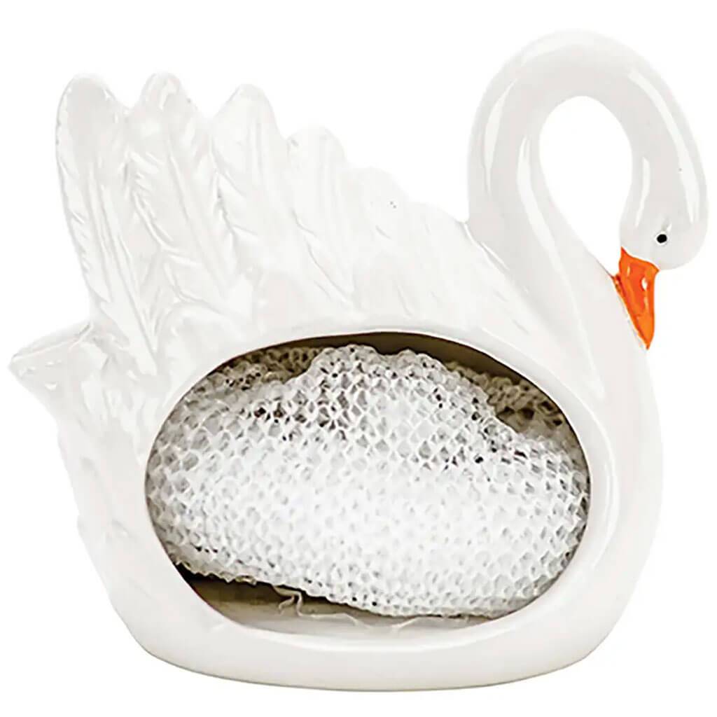 White Swan Scrubby Holder