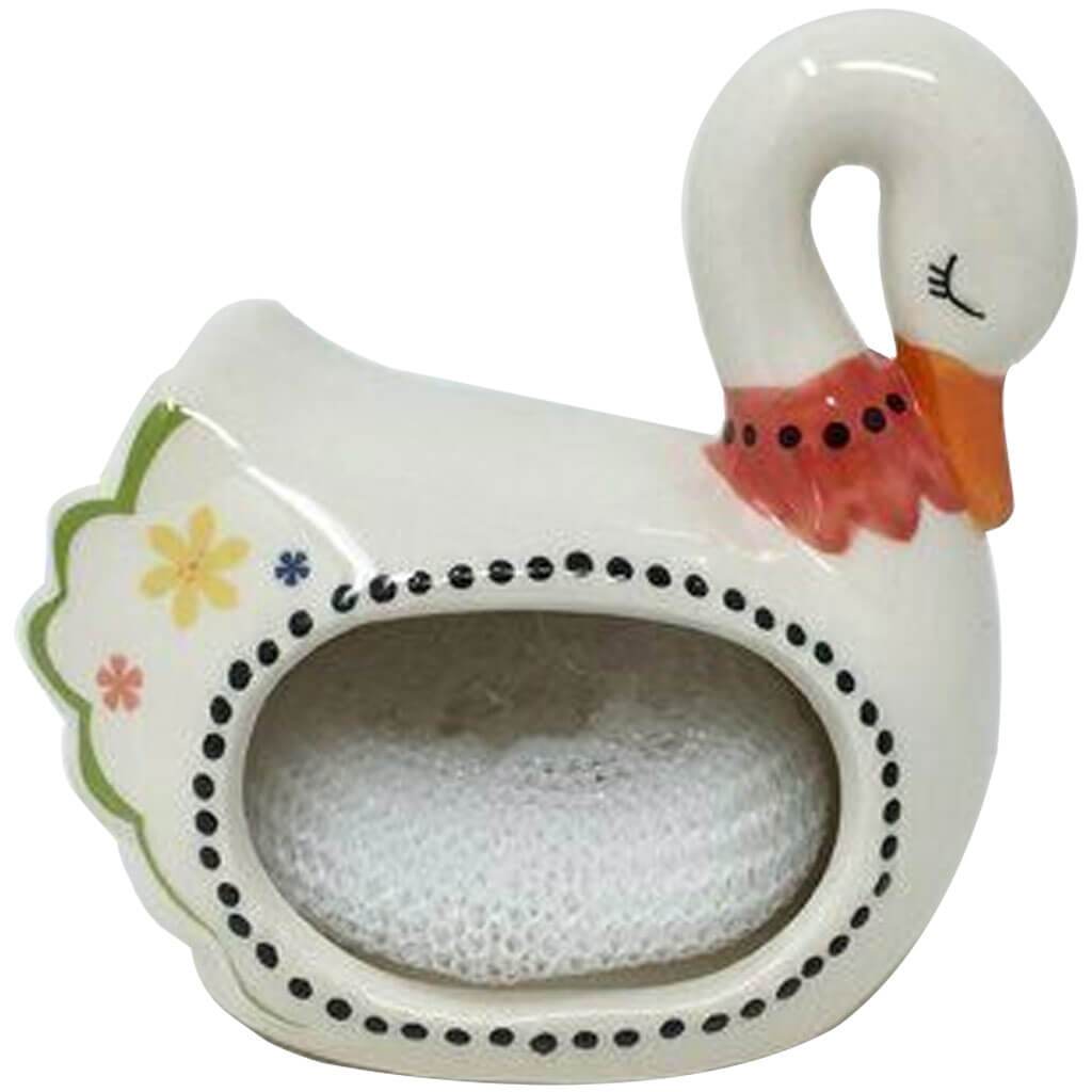 Folk Swan White Scrubby Holder