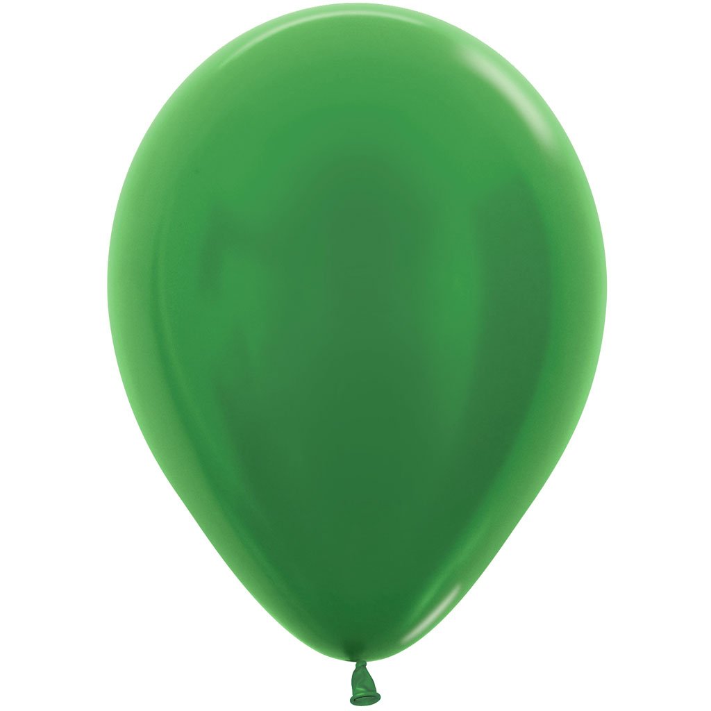 Standard Latex Balloon Metallic Green 12in