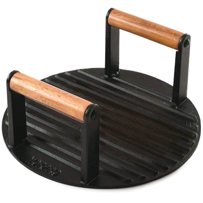 Pre-Seasoned Cast Iron Grill Top / Bacon Press