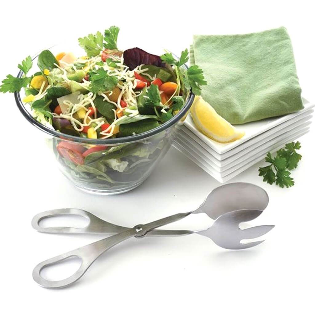 Stainless Steel Salad Tongs 10.5in