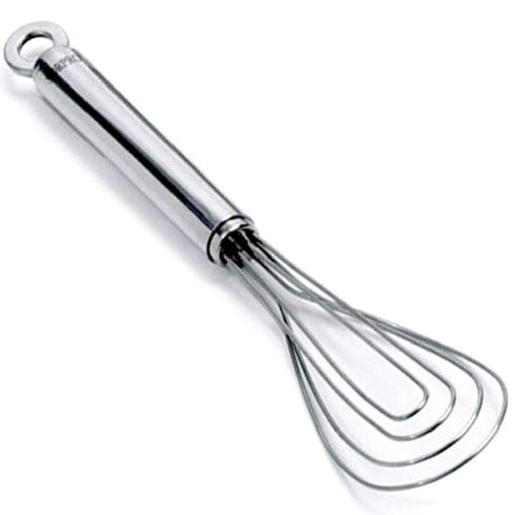 Krona Stainless Steel Flat Whisk 9in