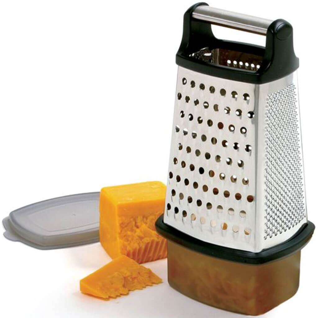 Stainless Steel 4 Sided Grater with Catcher