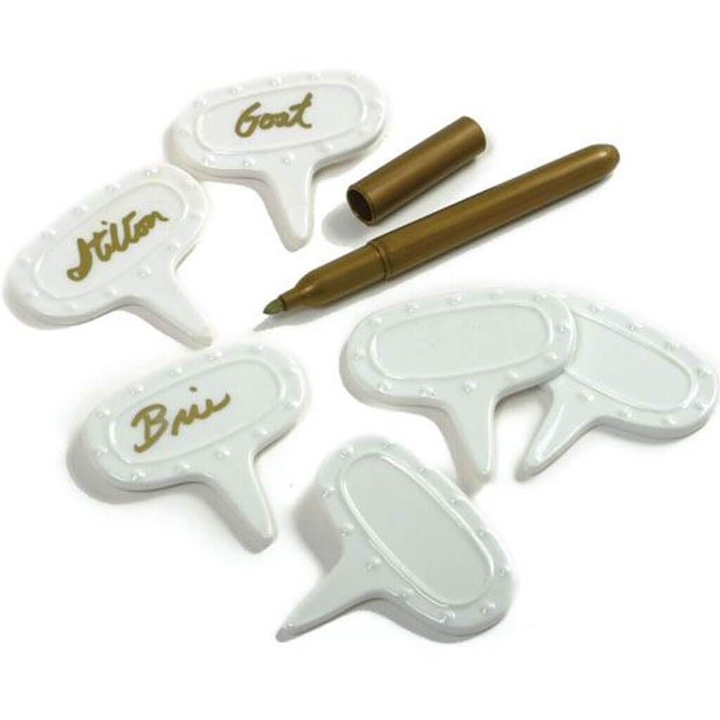 Cheese Marker Set with Pen, 7 Piece Set