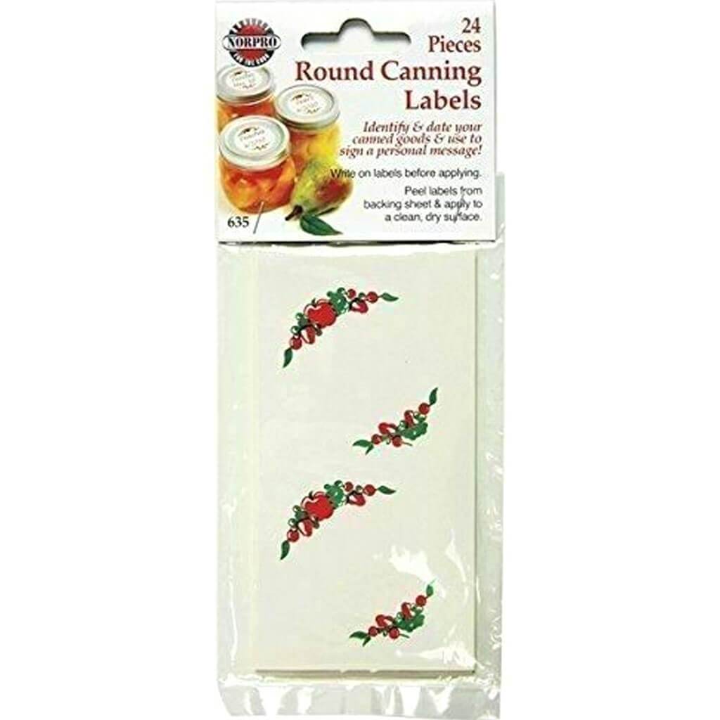 Canning Labels, Round, 24 Pieces