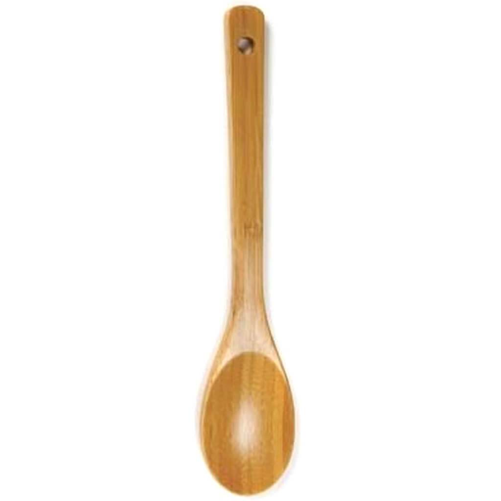Bamboo Spoon, Flat Handle. 10in