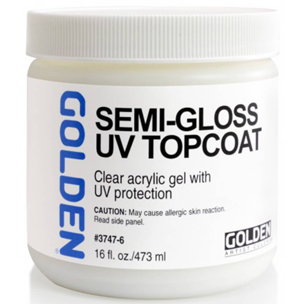 Golden Gel Topcoat with UV Semi Gloss 16oz