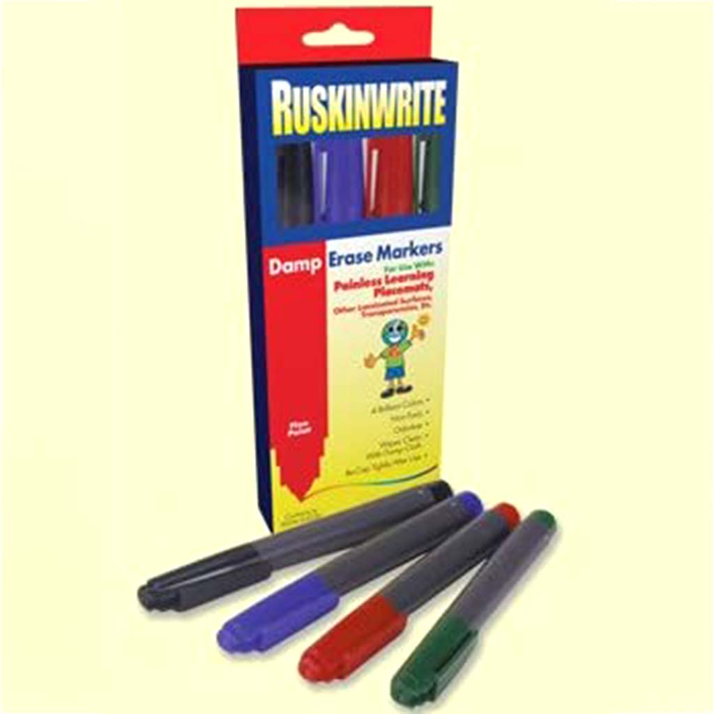 Damp Erase Markers