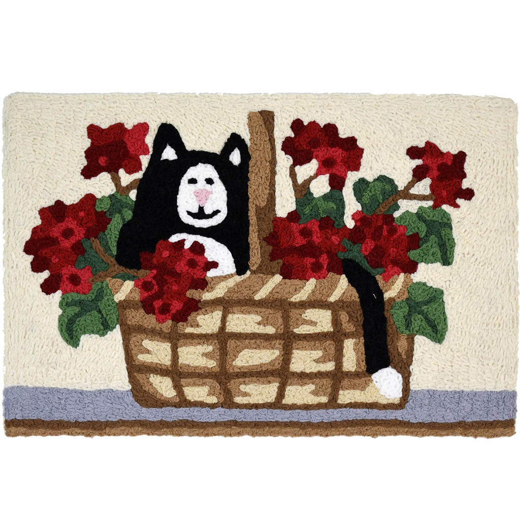 Geranium Basket Rug, 20in X 30in