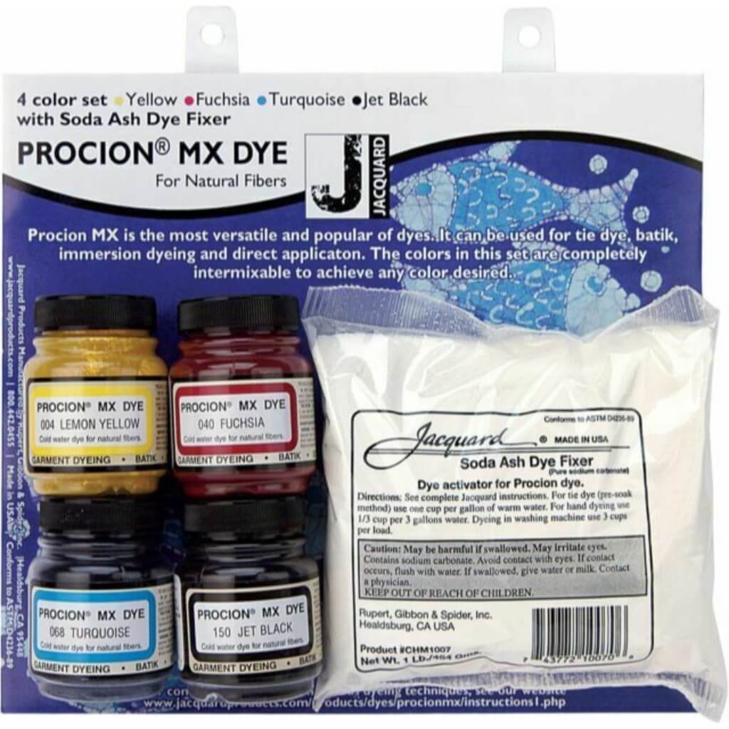 Procion Four Color MX Dye Set with Soda Ash