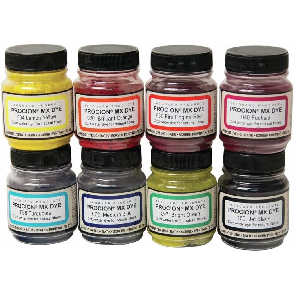 Procion Cold Water Dye Set of 8