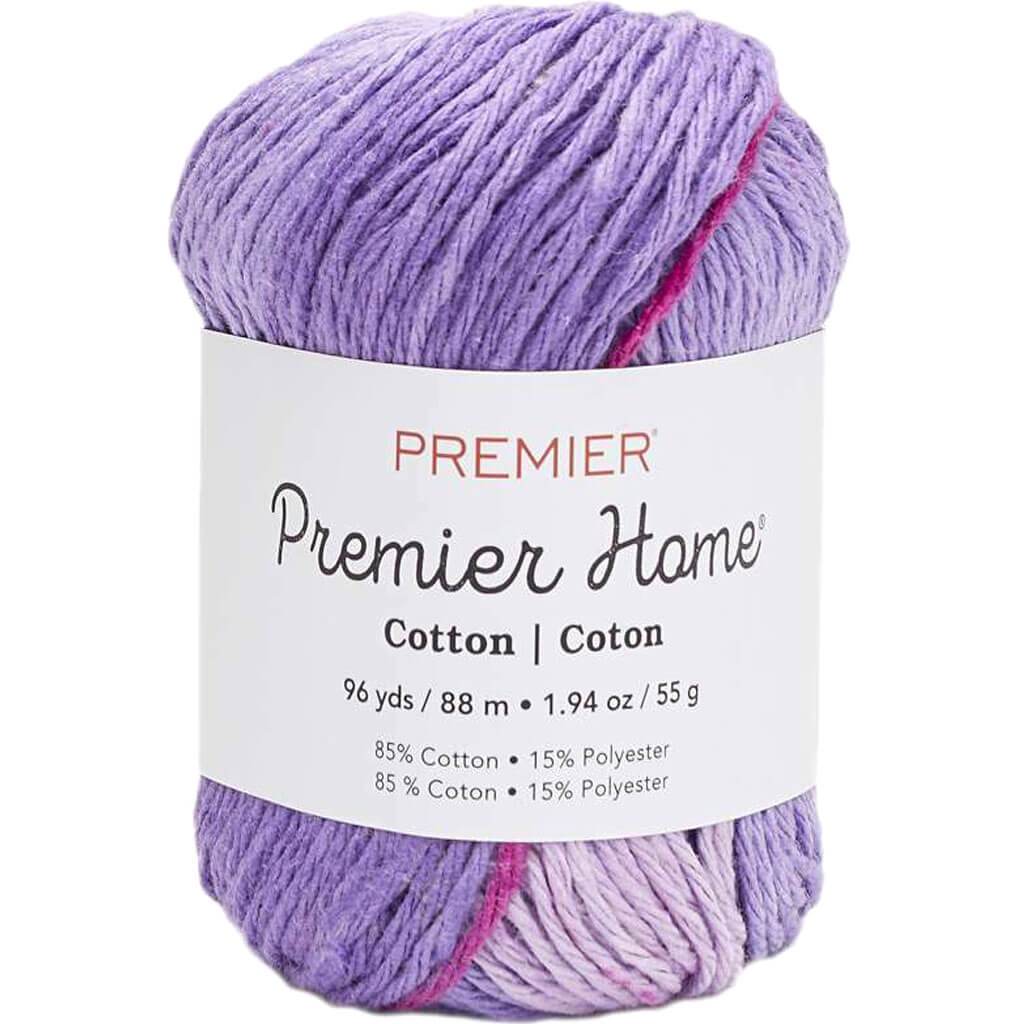 Home Cotton Yarn Multi Lavender Stripe