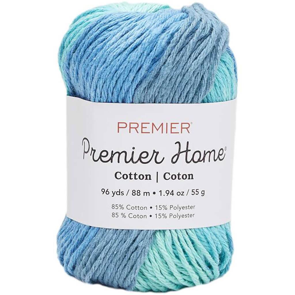 Home Cotton Yarn Multi Turquoise Stripe