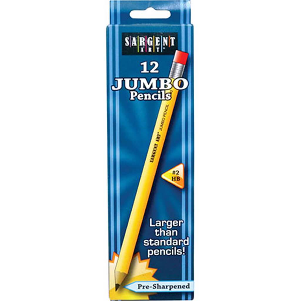 Jumbo Yellow #2 Pencils Set of 12