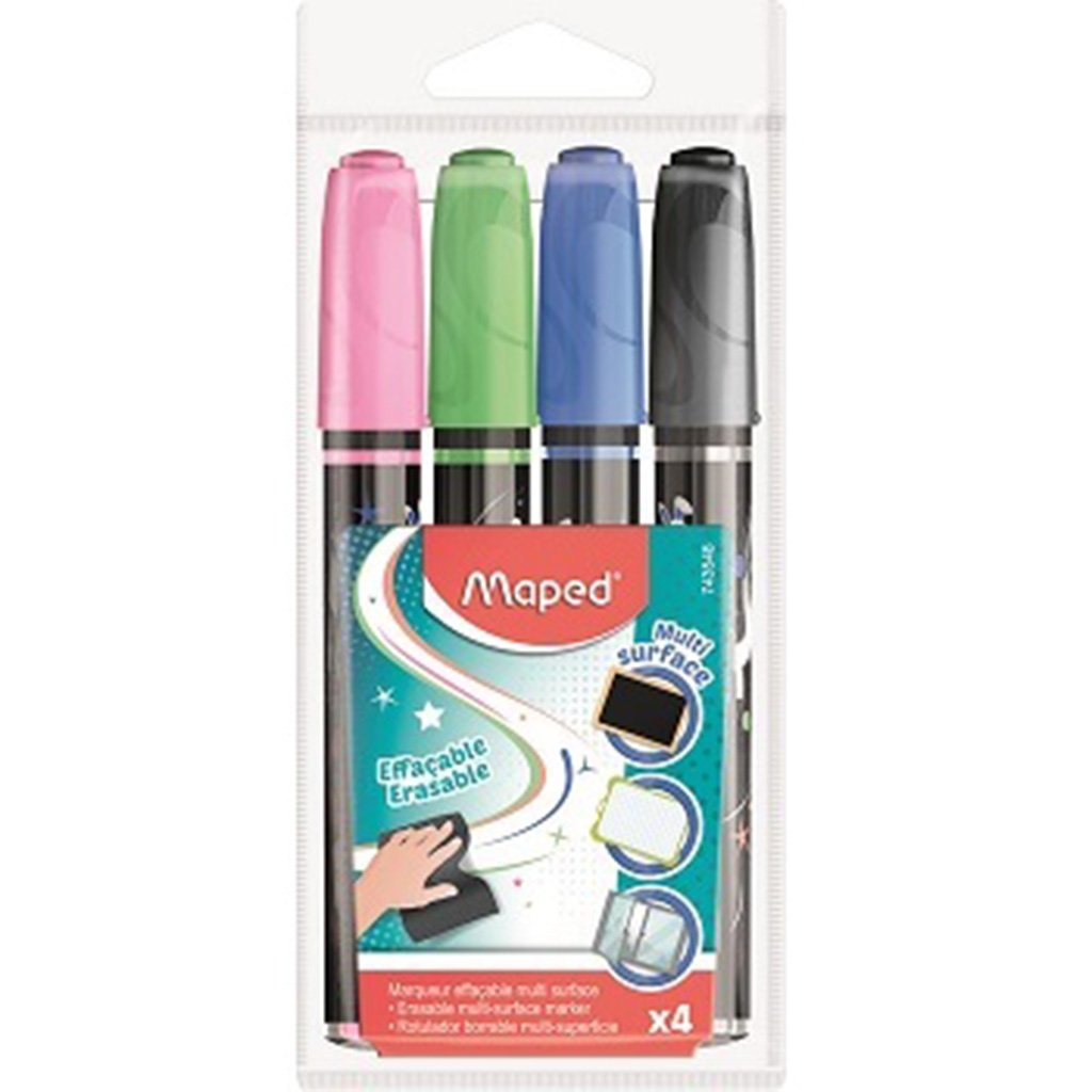 Multi Surface ErasableMarker 4pc