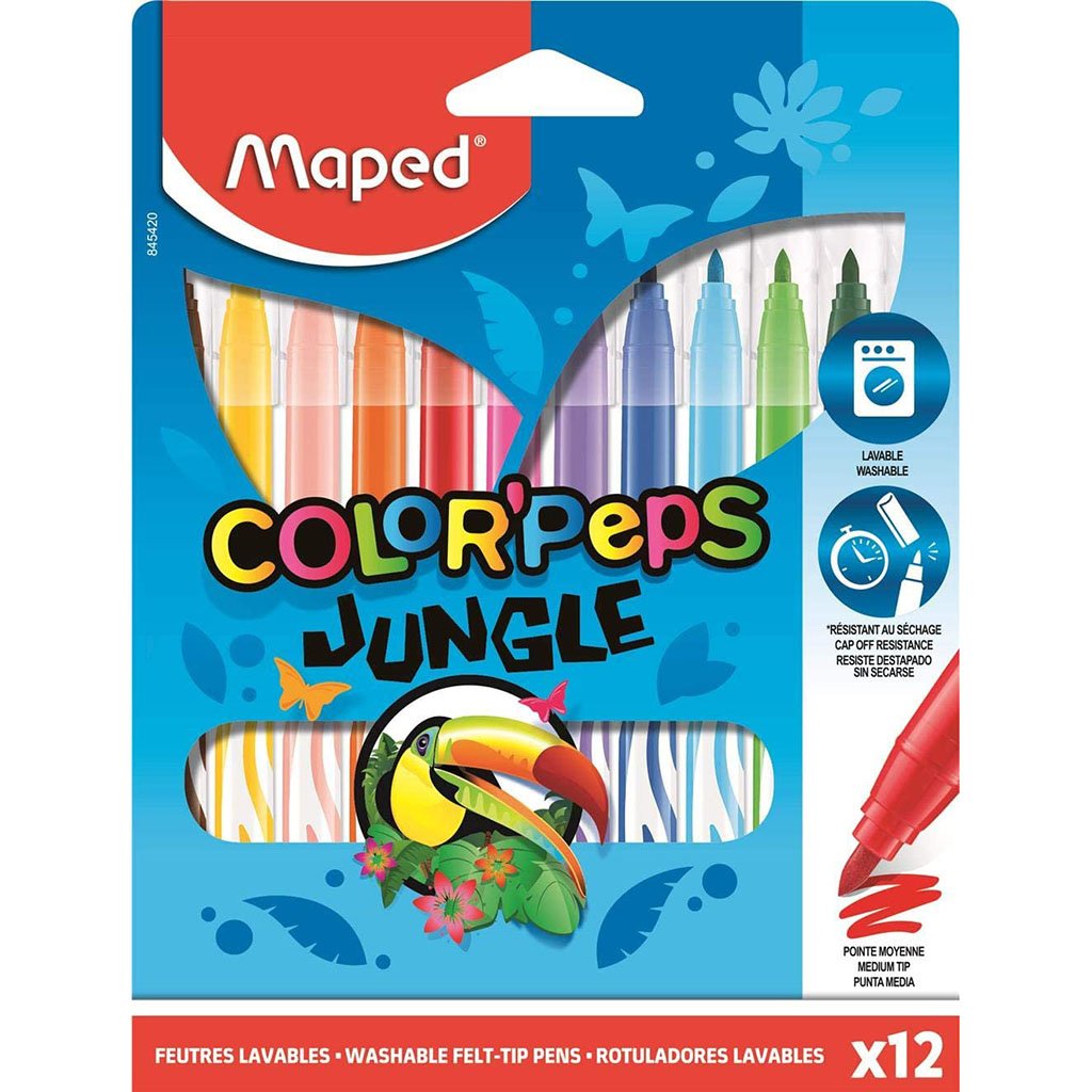 Color'Peps Jungle Felt-Tip Pen Set of 12