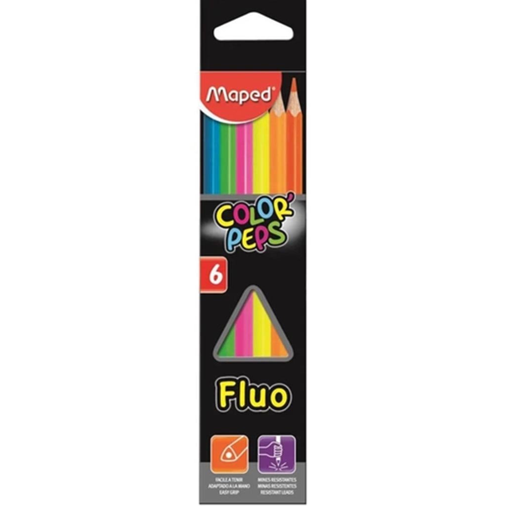 Neon Colour Peps Fluo Pencils Pack of 6