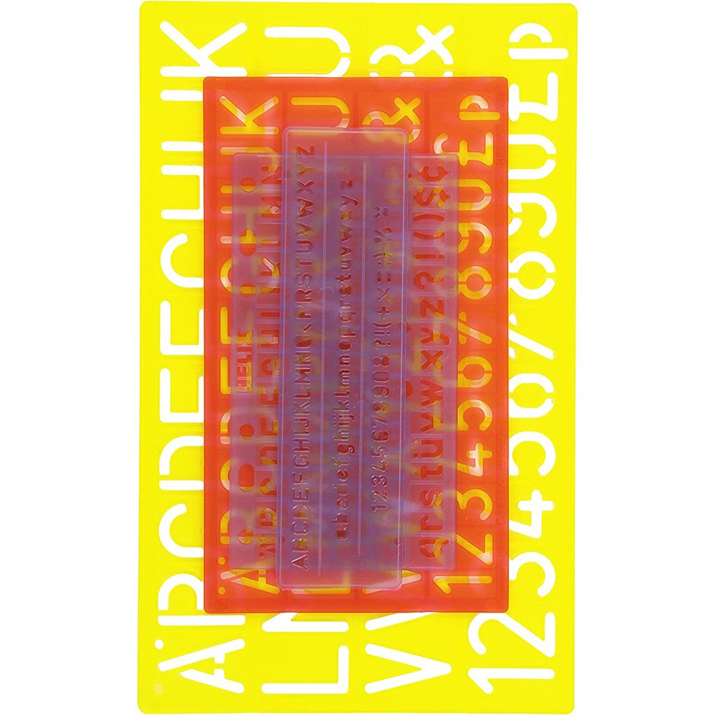 Lettering Stencil Set of 4