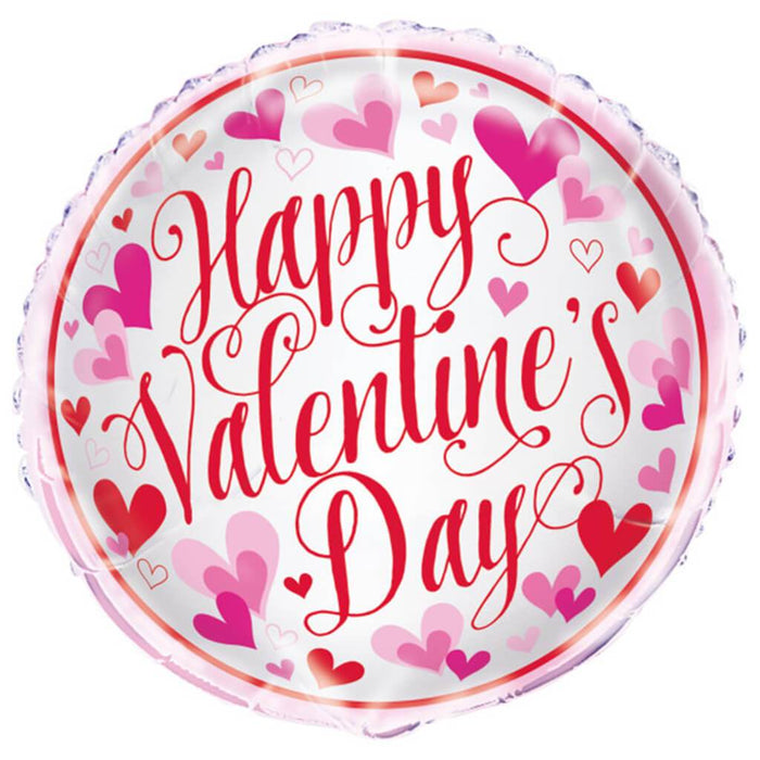 Red & Pink Hearts Valentine's Day Foil Balloon