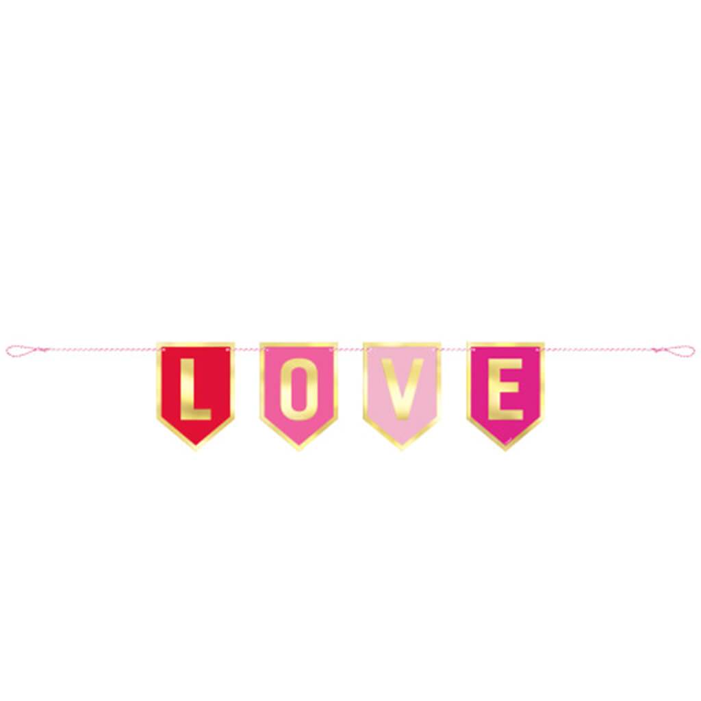 Foil &quot;Love&quot; Pennant Banner