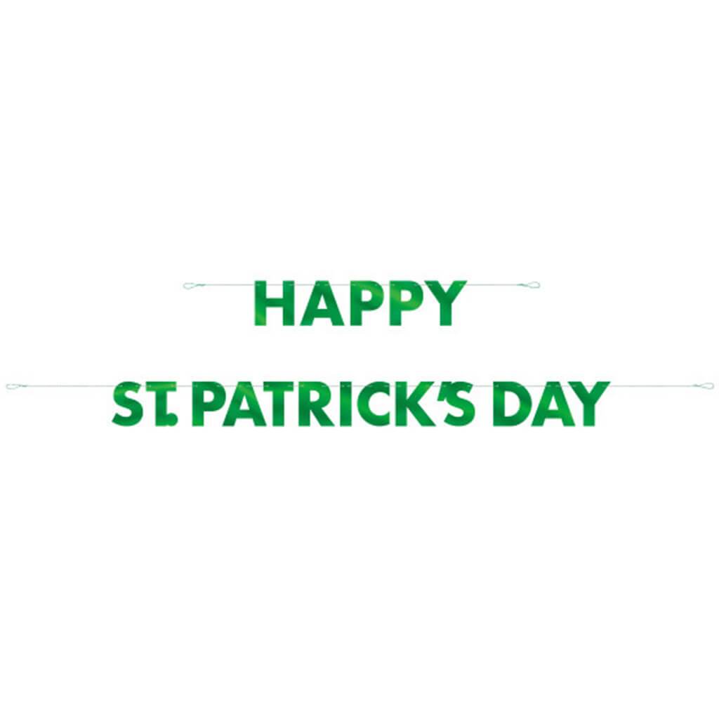 Foil Happy St. Patrick&#39;s Day Letter Banner