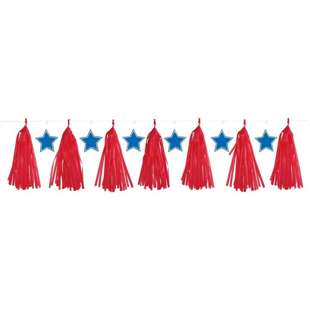 Patriotic Tassel Garland, 7ft