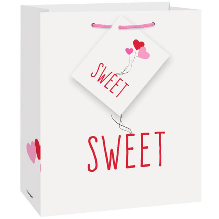 Sweet Pink & Red Hearts Gift Bag